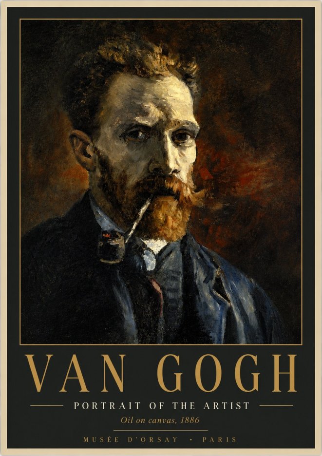 Van Gogh Portrait of the Artist I No2 - Poszter