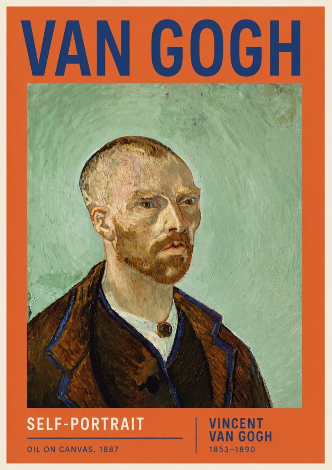 Van Gogh Self-portrait III No6 - Poszter
