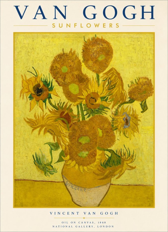 Van Gogh Sunflowers III No3 - Poszter