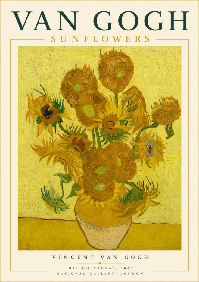 Van Gogh Sunflowers III No5 - Poszter