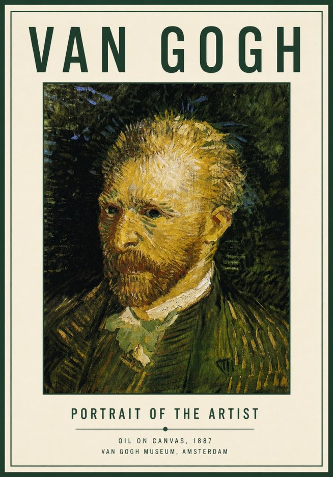 Van Gogh Portrait of the Artist III No4 - Poszter