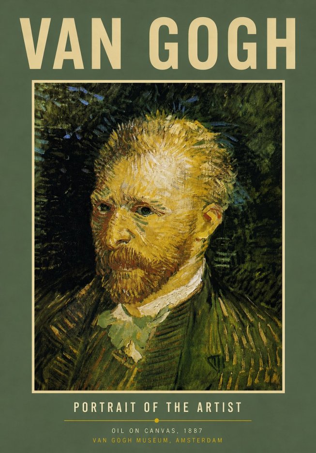 Van Gogh Portrait of the Artist III No5 - Poszter