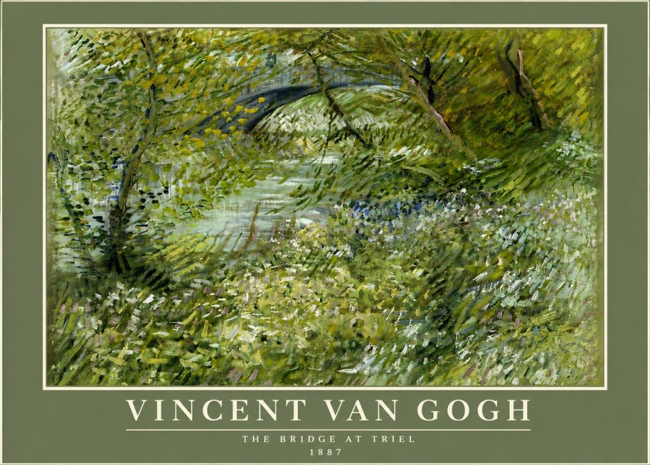 Van Gogh The Bridge at Triel No6 - Poszter