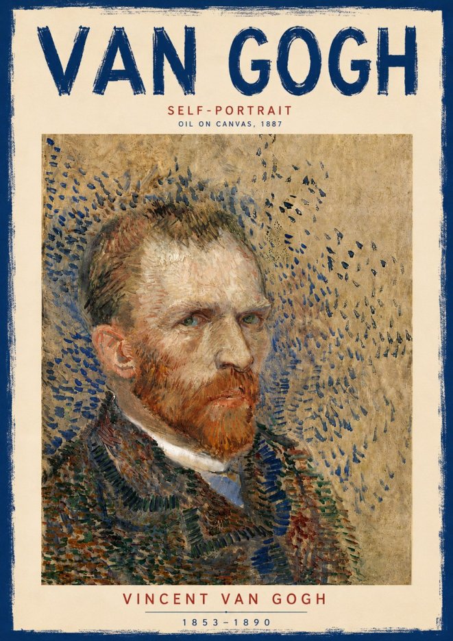 Van Gogh Self-portrait IV No6 - Poszter