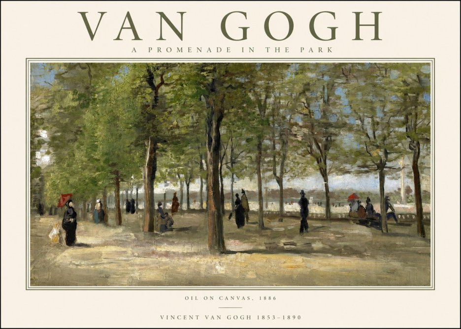 Van Gogh A Promenade in the Park No1 - Poszter