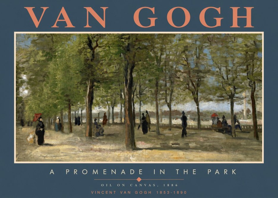 Van Gogh A Promenade in the Park No2 - Poszter