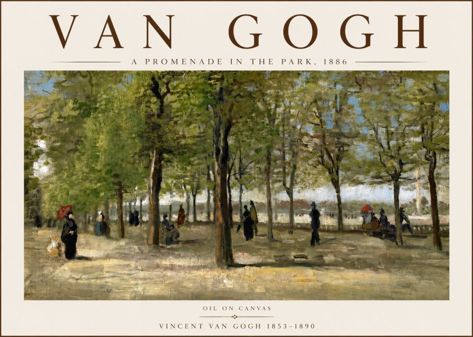 Van Gogh A Promenade in the Park No6 - Poszter