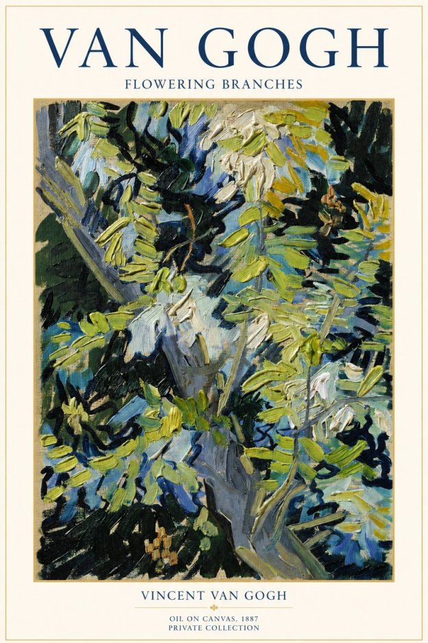 Van Gogh Flowering Branches No1 - Poszter