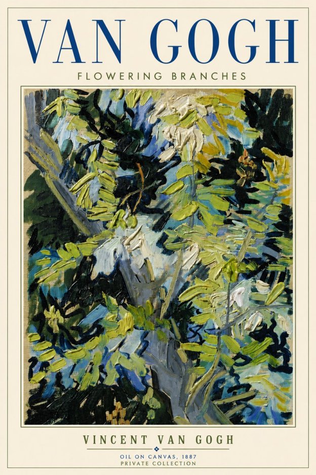 Van Gogh Flowering Branches No4 - Poszter