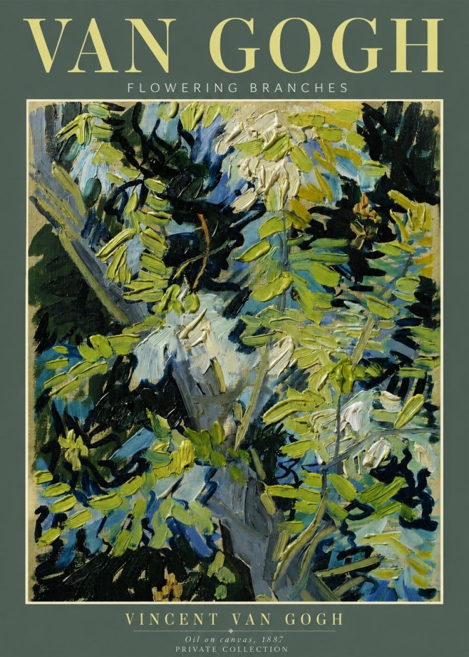 Van Gogh Flowering Branches No5 - Poszter