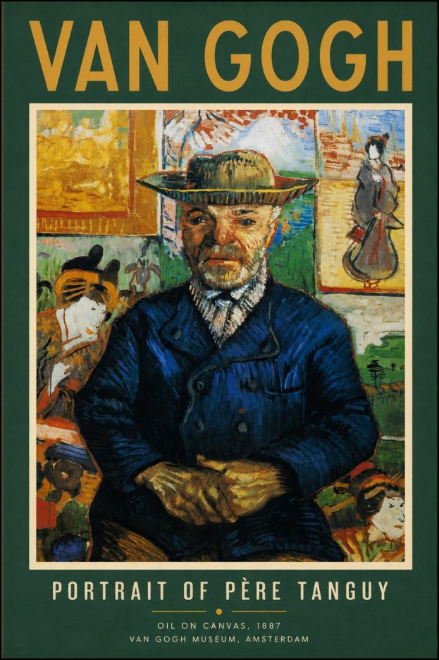 Van Gogh Portrait of Père Tanguy II No2 - Poszter