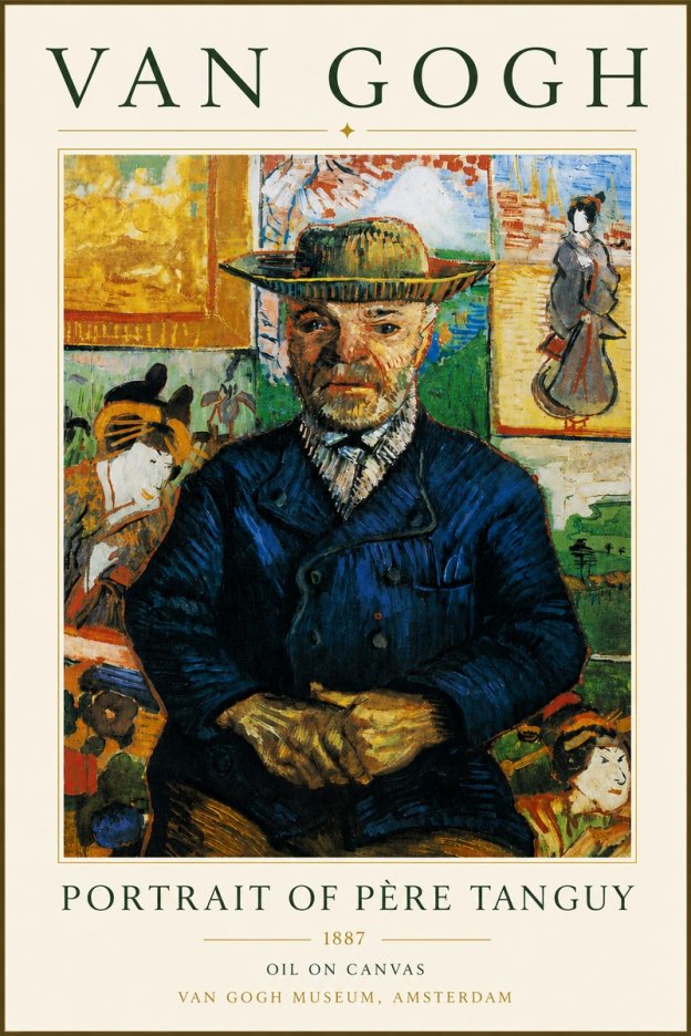 Van Gogh Portrait of Père Tanguy II No4 - Poszter