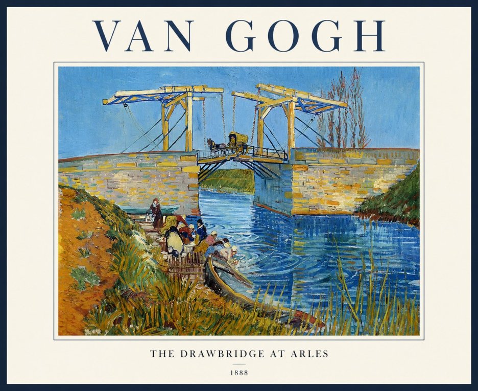 Van Gogh The Drawbridge at Arles I No1 - Poszter