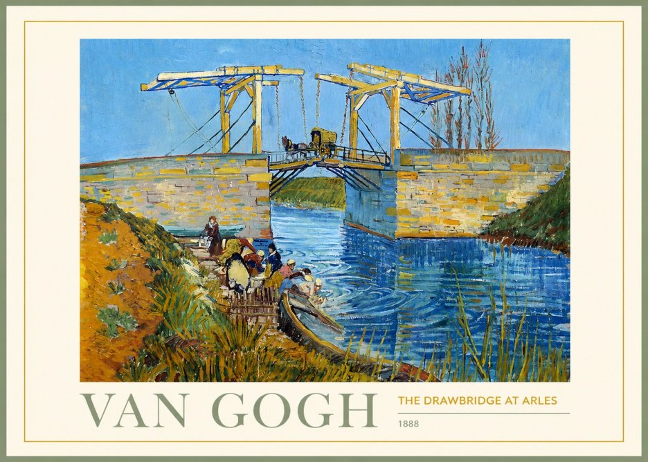 Van Gogh The Drawbridge at Arles I No2 - Poszter