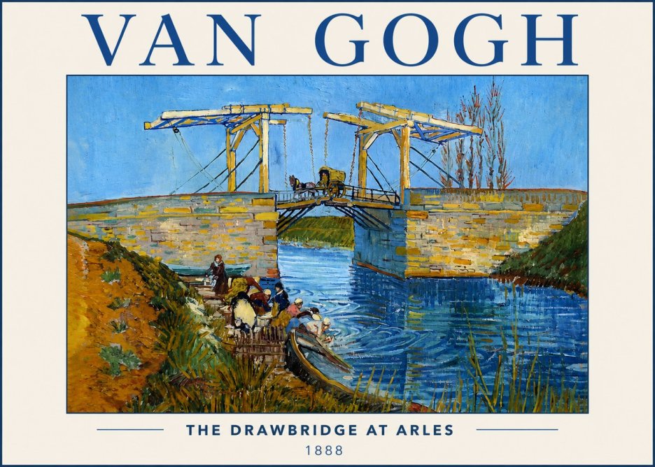 Van Gogh The Drawbridge at Arles I No3 - Poszter