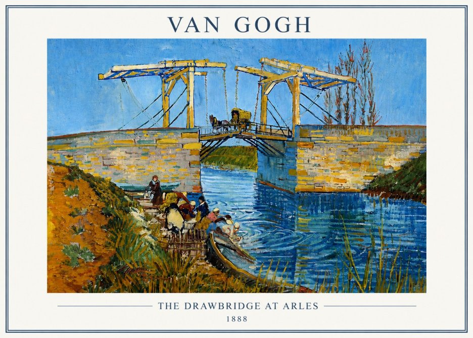 Van Gogh The Drawbridge at Arles I No6 - Poszter