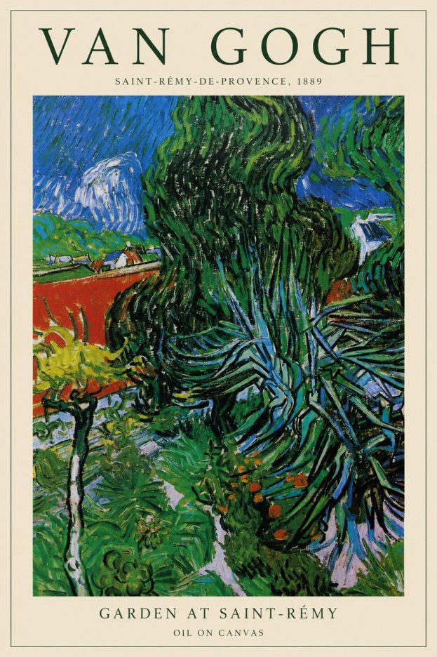 Van Gogh Garden at Saint-rémy No1 - Poszter