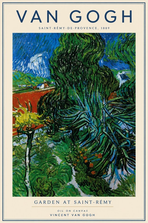Van Gogh Garden at Saint-rémy No4 - Poszter