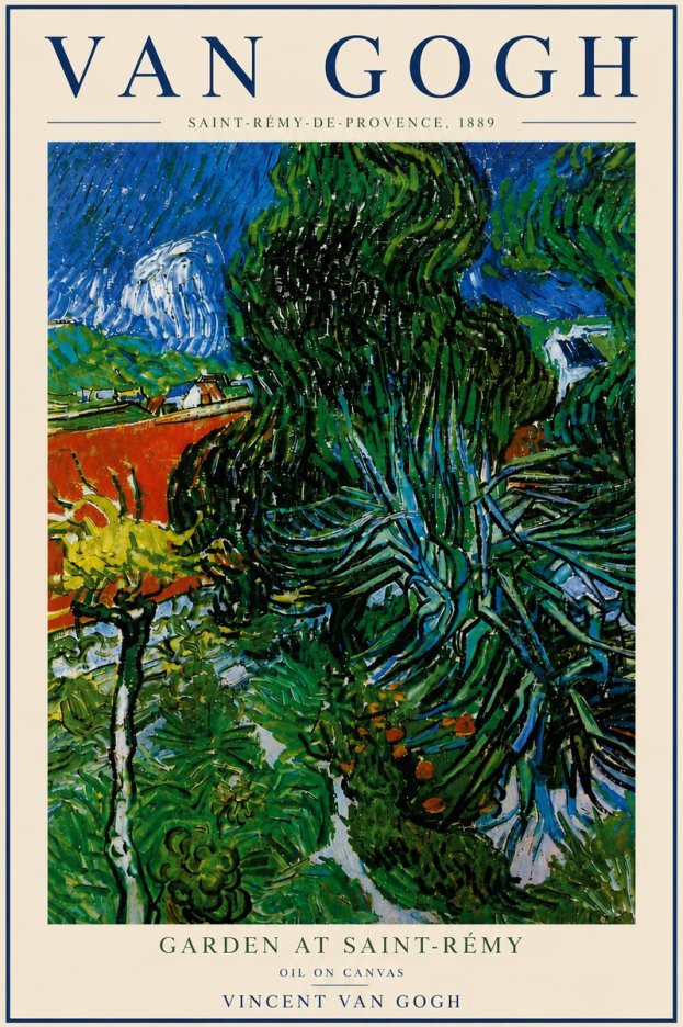 Van Gogh Garden at Saint-rémy No6 - Poszter