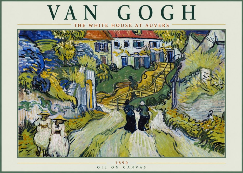Van Gogh The White House at Auvers No2 - Poszter