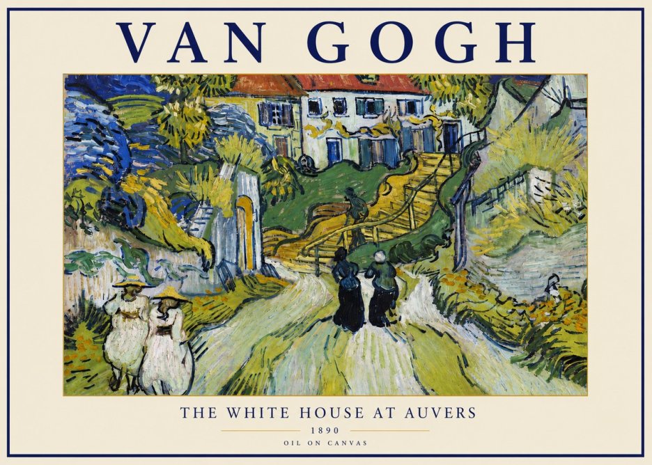 Van Gogh The White House at Auvers No3 - Poszter