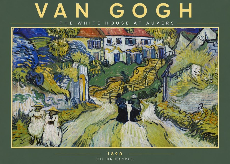 Van Gogh The White House at Auvers No4 - Poszter