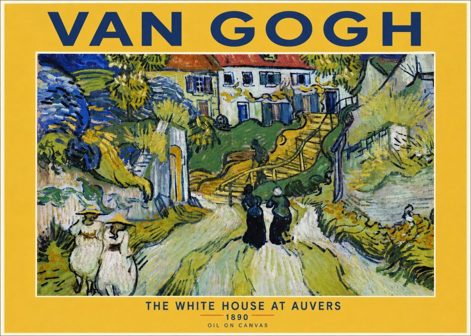 Van Gogh The White House at Auvers No5 - Poszter