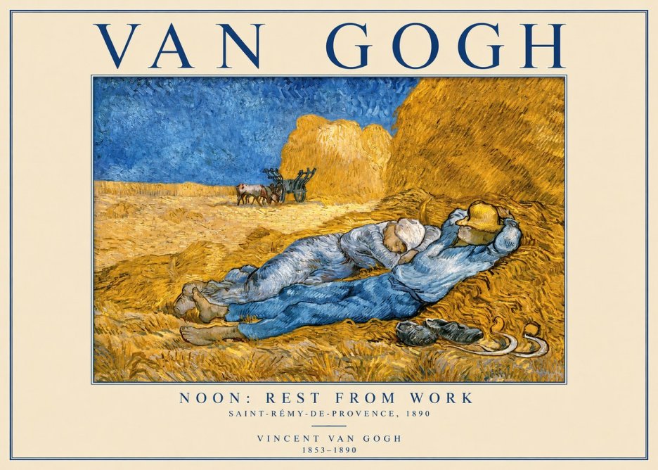 Van Gogh Noon: Rest from Work No1 - Poszter