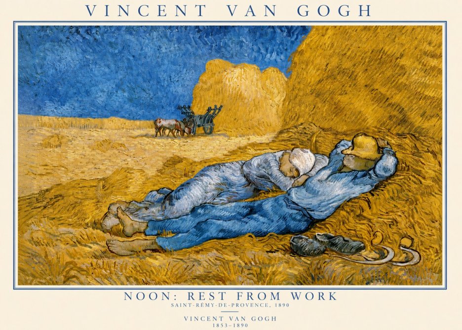 Van Gogh Noon: Rest from Work No3 - Poszter
