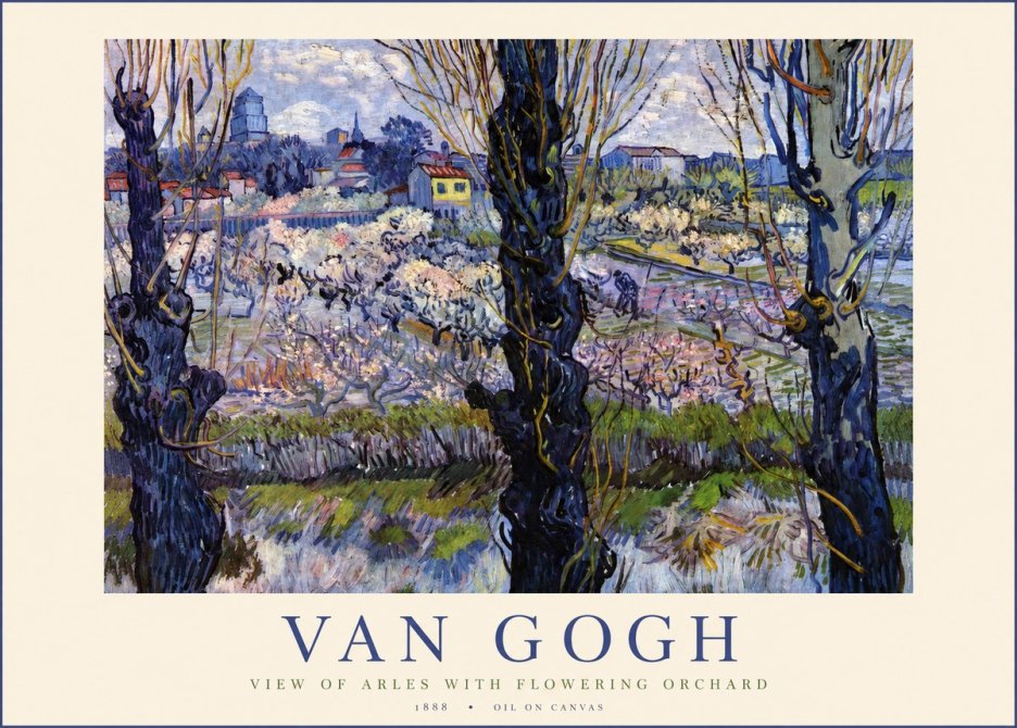 Van Gogh View of Arles with Flowering Orchard No1 - Poszter