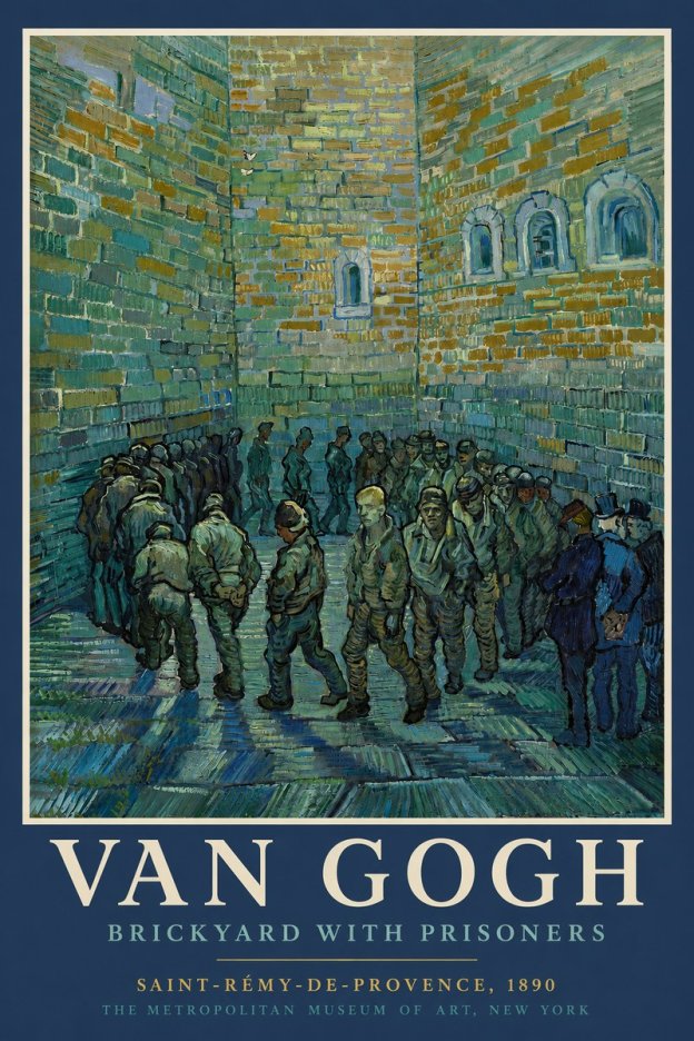Van Gogh Brickyard with Prisoners No2 - Poszter
