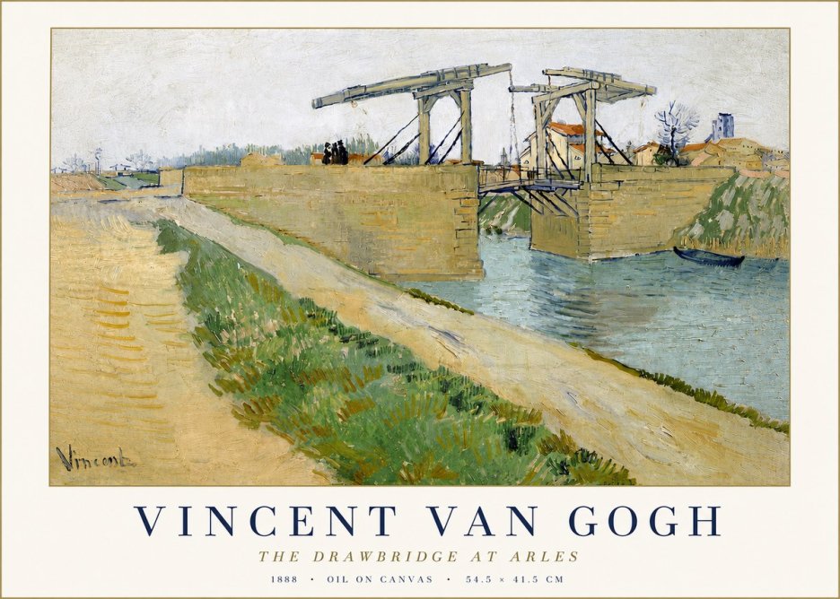 Van Gogh The Drawbridge at Arles II No3 - Poszter