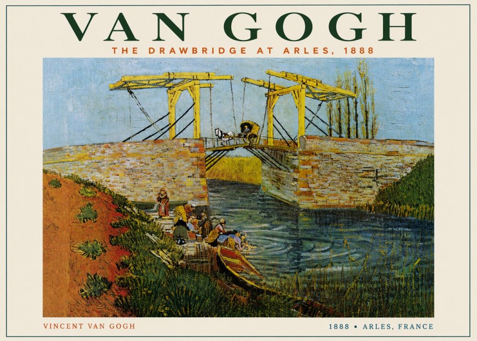 Van Gogh The Drawbridge at Arles III No4 - Poszter