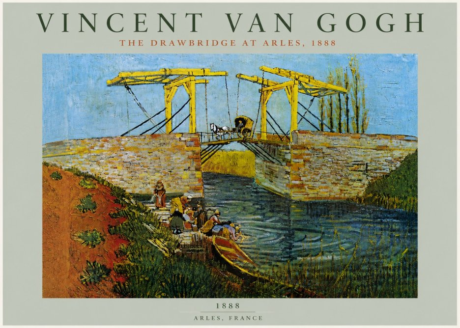 Van Gogh The Drawbridge at Arles III No6 - Poszter