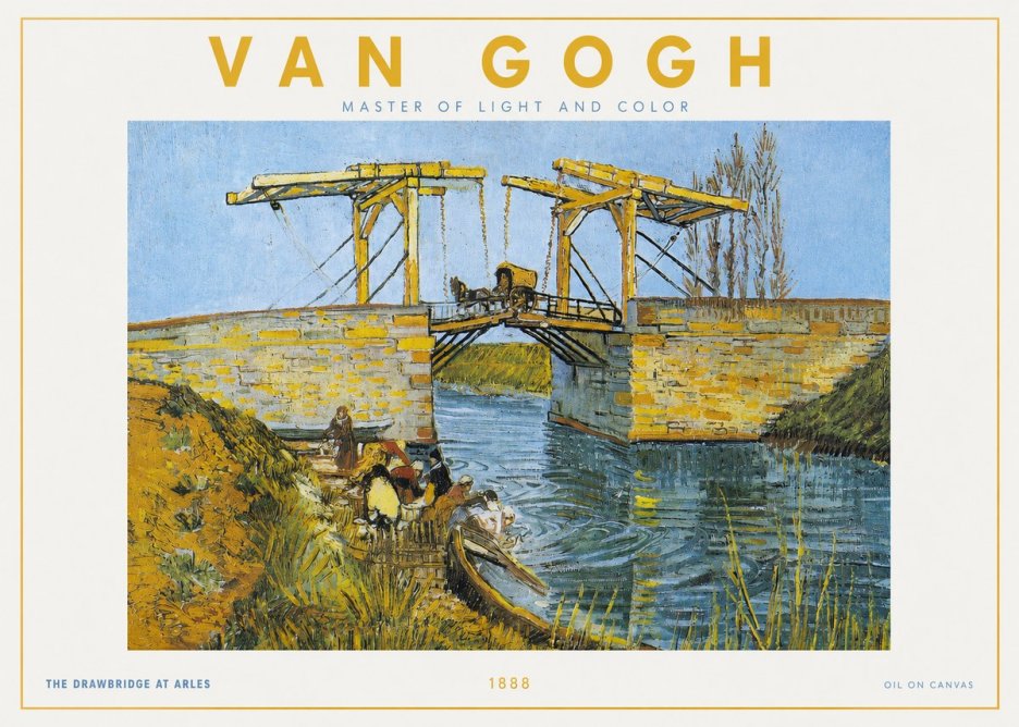 Van Gogh The Drawbridge at Arles IV No3 - Poszter