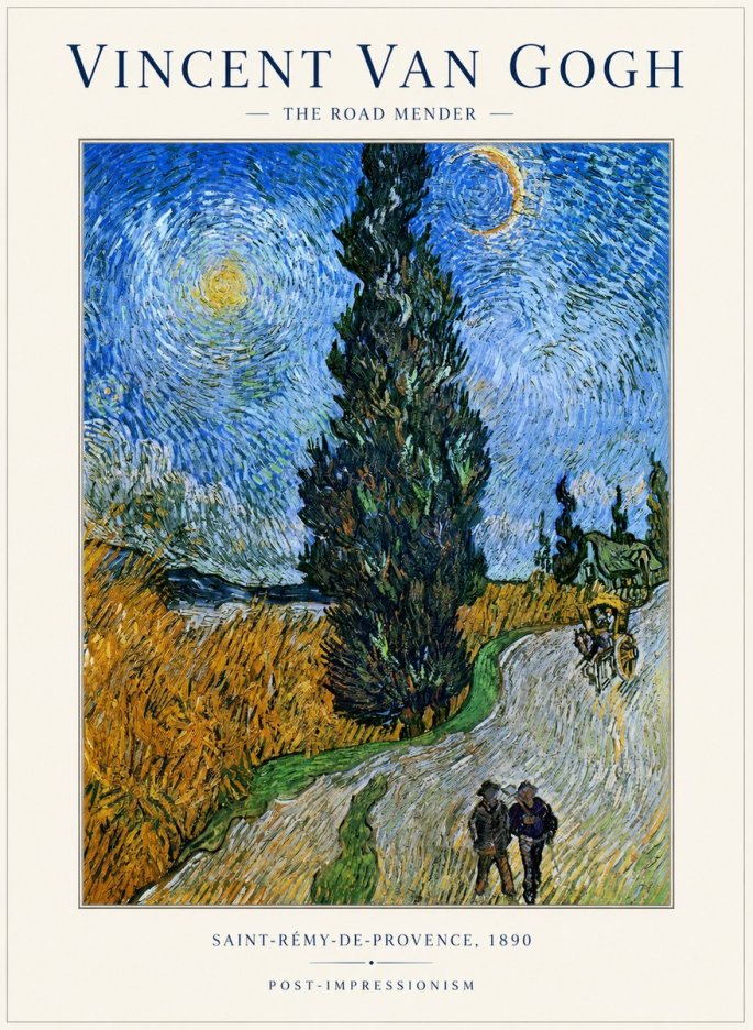 Van Gogh The Road Mender II No1 - Poszter