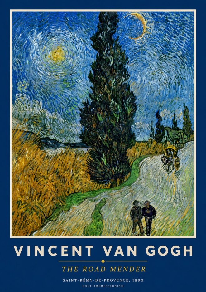 Van Gogh The Road Mender II No3 - Poszter