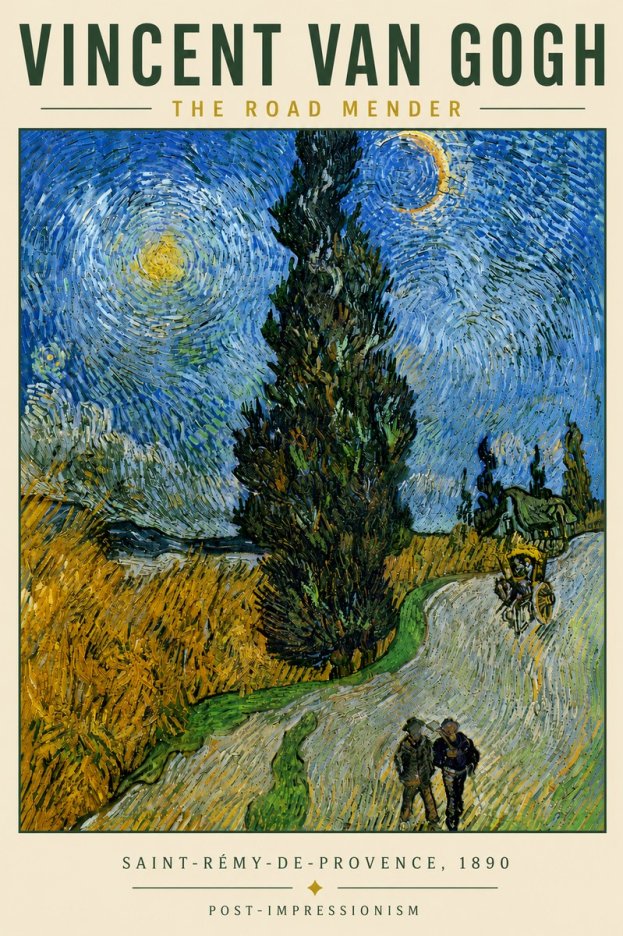 Van Gogh The Road Mender II No6 - Poszter