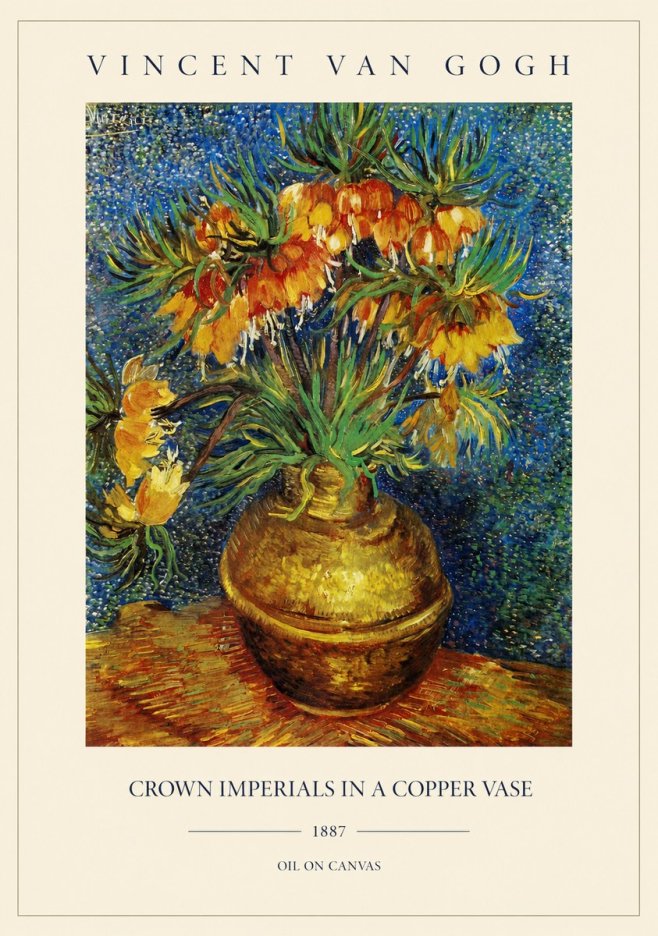 Van Gogh Crown Imperials in a Copper Vase No1 - Poszter