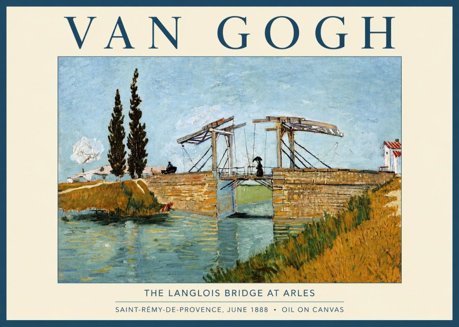 Van Gogh The Langlois Bridge at Arles No2 - Poszter