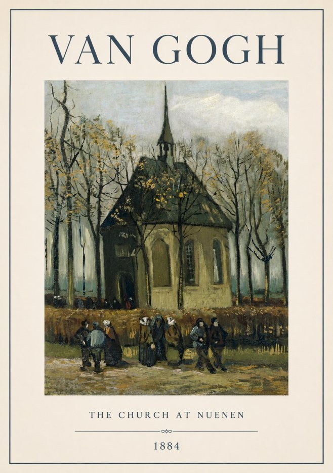 Van Gogh The Church at Nuenen No1 - Poszter