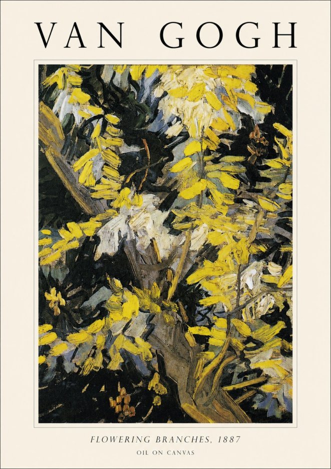 Van Gogh Flowering Branches, 1887 No1 - Poszter