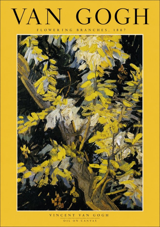 Van Gogh Flowering Branches, 1887 No2 - Poszter