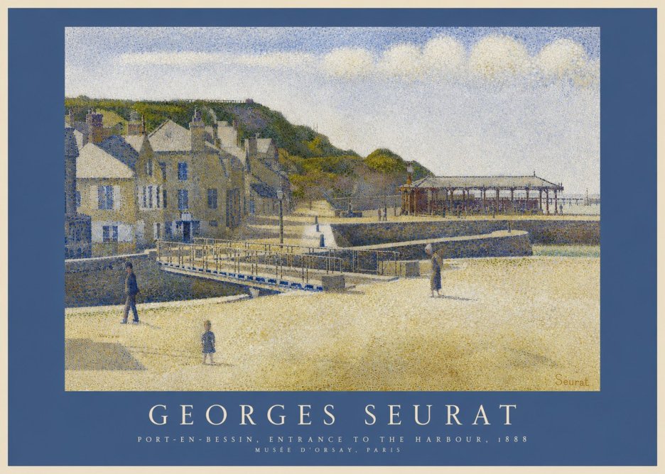 Seurat Port-en-bessin, Entrance to the Harbour, 1888 No2 - Poszter
