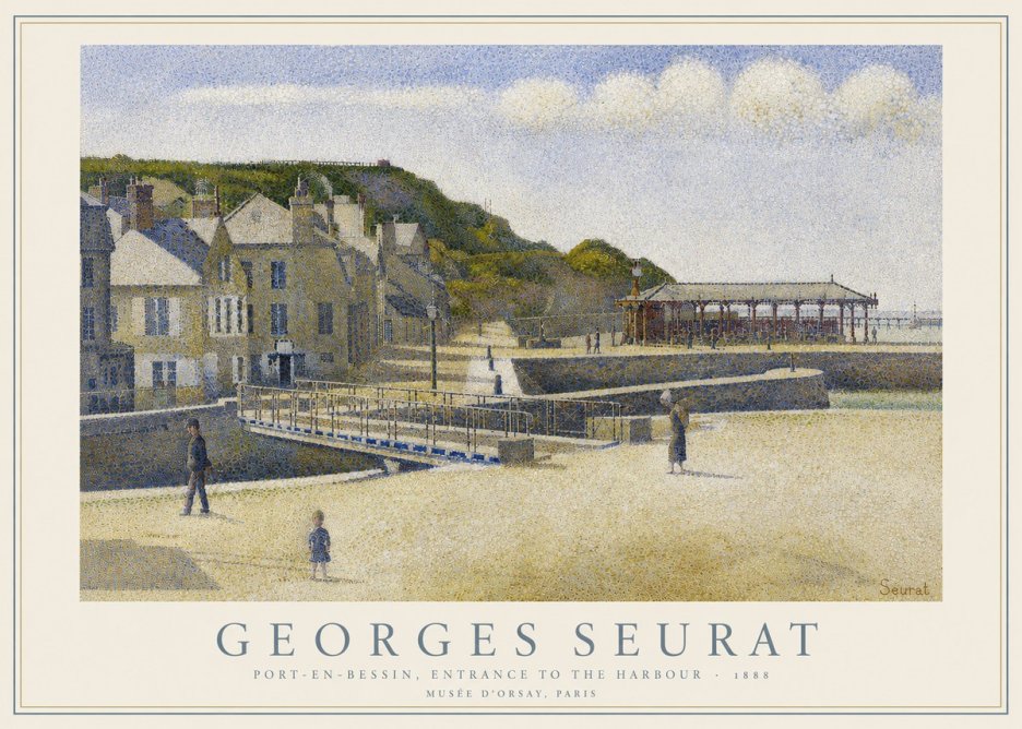 Seurat Port-en-bessin, Entrance to the Harbour, 1888 No3 - Poszter