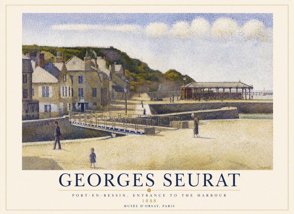 Seurat Port-en-bessin, Entrance to the Harbour, 1888 No6 - Poszter