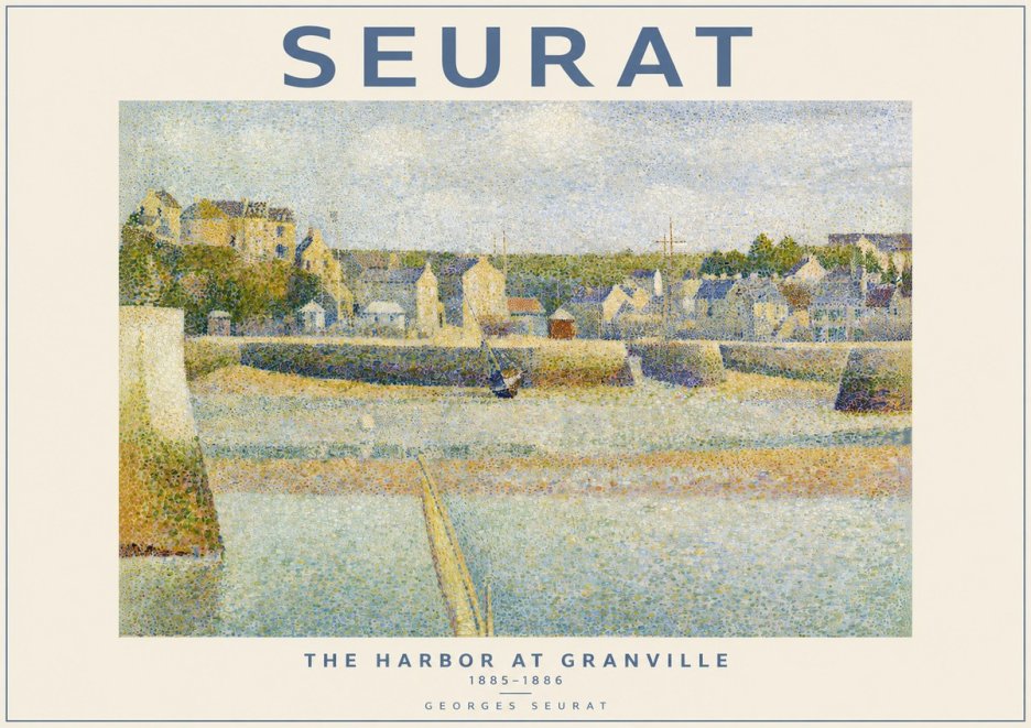 Seurat The Harbor at Granville No2 - Poszter