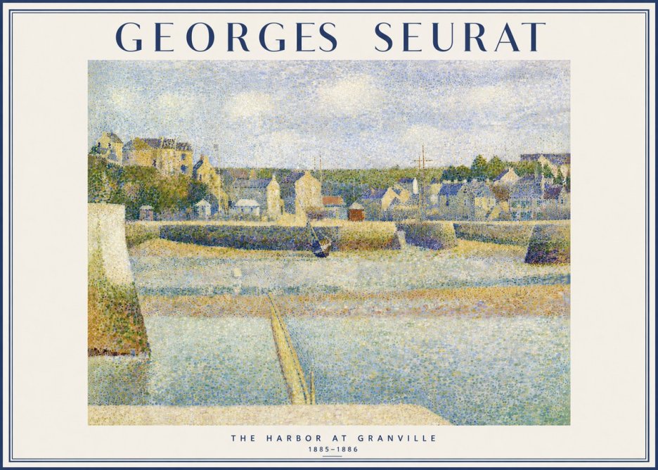 Seurat The Harbor at Granville No3 - Poszter