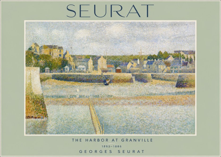 Seurat The Harbor at Granville No6 - Poszter