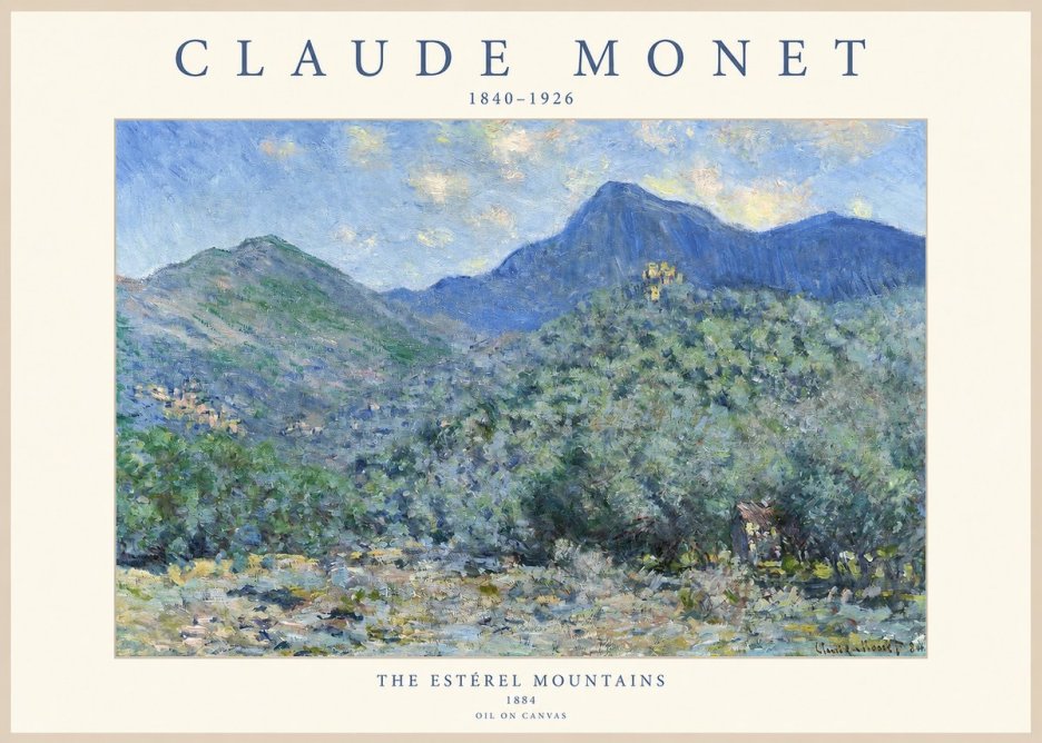 Monet The Estérel Mountains No1 - Poszter